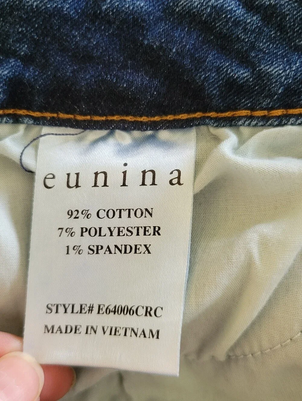 Eunina Clara High Rise Skinny Crop Jeans Medium Wash Blue Size 9